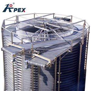 Wholesale Food Grade Automatic Pita Bread Spiral Belt Freezer Electric Cooling Screw Conveyor High Quality from china suppliers