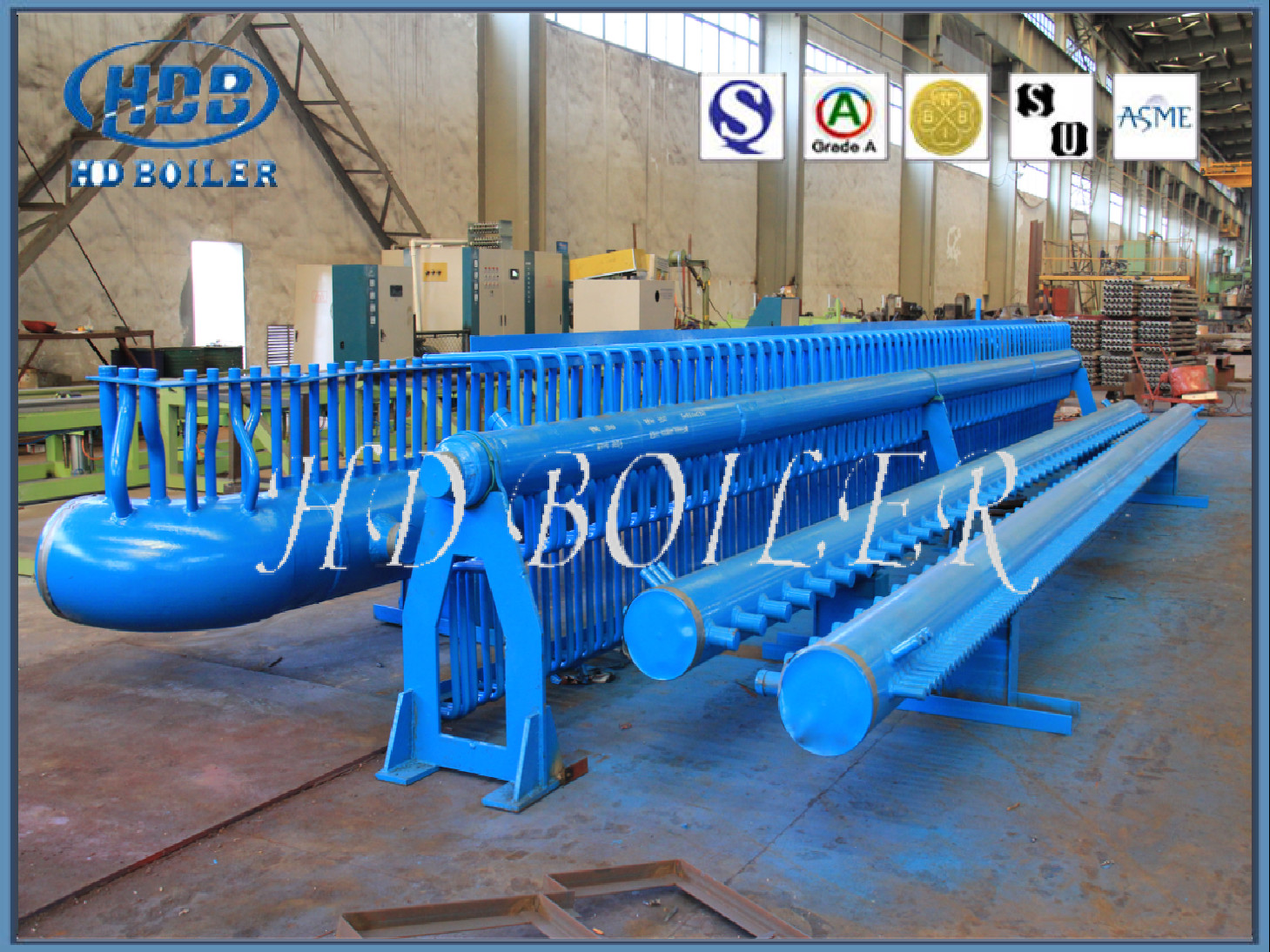 Industrial Steam Boiler Manifold Headers With Longitudinal Welded Pipe ASME Standard