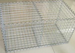 Wholesale Flood Control Galfan Gabion Baskets / Silver Garden Gabion Basket Fence from china suppliers
