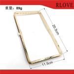 Fashion design hardware accessories gold iron rectangle box clip clutch frame