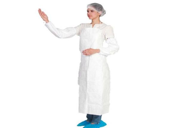 Anti Dust Disposable Plastic Aprons Non Woven Breathable Microporous Film