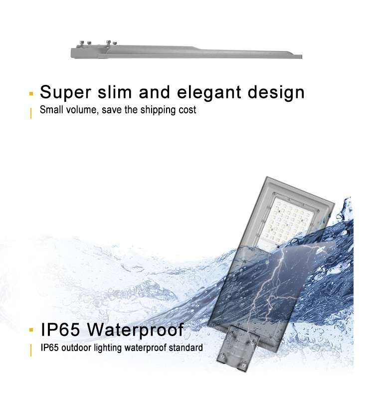 Integrated Ultra Thin Solar LED Street Light Brigelux Smd 300W