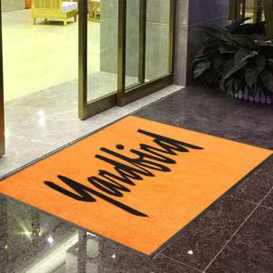 Wholesale 1.2mm Rubber Backing Logo Printed Floor Mat Nylon 6.6 Fiber Custom Carpet Rugs from china suppliers