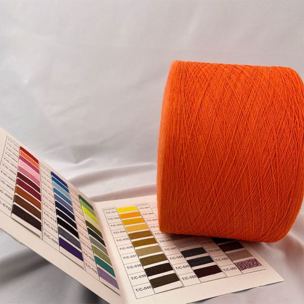 NE20S NE 24S Bright Orange Cotton Yarn For Weaving And Knitting