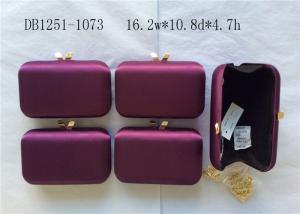 Wholesale Customized Recyclable Womens Satin Clutch Bag Two Magnet Metal Hook from china suppliers