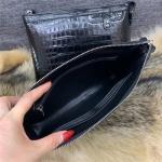 Authentic Crocodile Belly Skin Businessmen Wristlets Bag Clutch Genuine Real