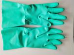 15mil 3D Diamond Grain Nitrile Heavy Duty Industry Gloves Flocking Puncture