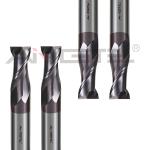 2 Flutes Carbide End Mill Cutter 30 Degree 45 Degree TiAlN Coated End Mills