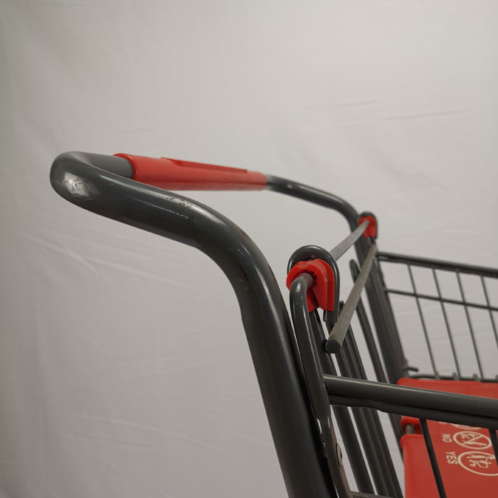 American Style 125L Steel Shopping Cart With 4" PU Wheels Large Metal Trolley