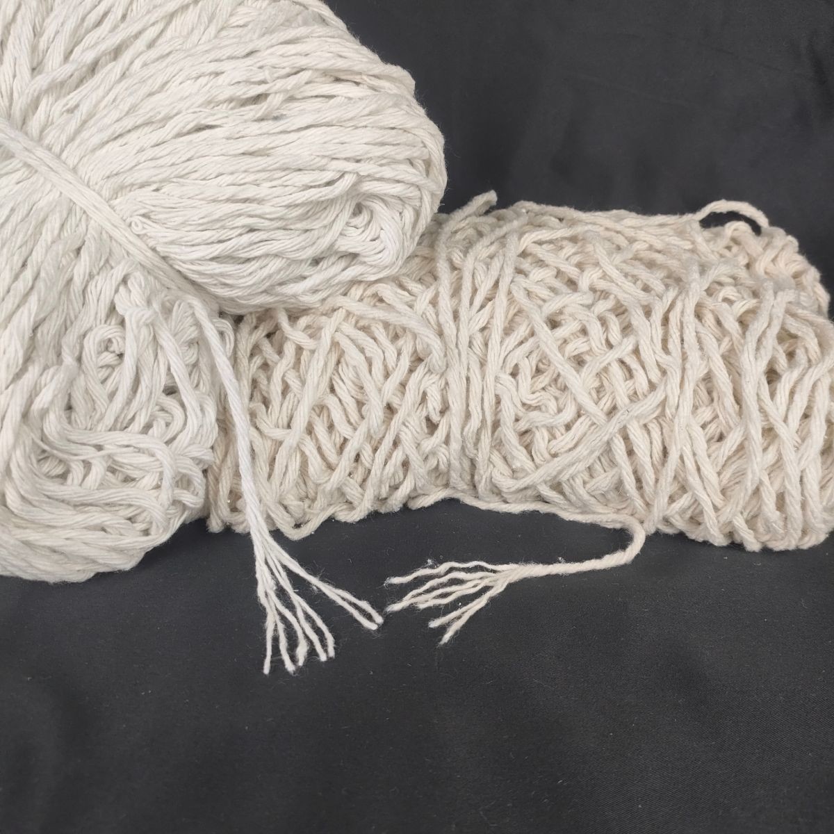 NE1.5/6 White Regenerated Cotton Yarn For Making Mop With High Water Absorption Ability