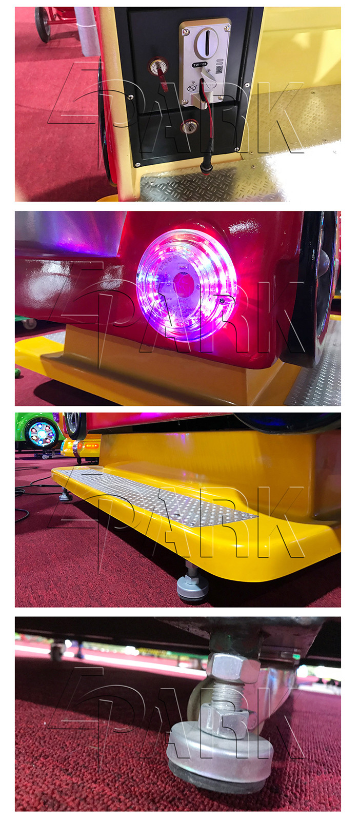 Amusement park equipment EPARK London Bus 3 seats swing kids ride on machine game Machine