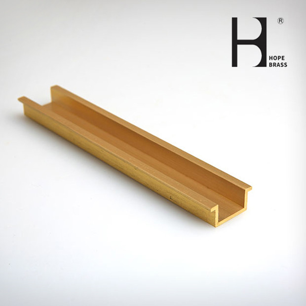 Expert Shining Golden Windows And Doors Copper Alloy Profiles Brass Extrusion Profile Decoration Customized Size Shape