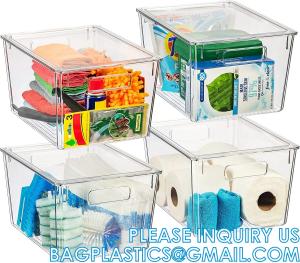 Wholesale Plastic Storage Bins With Lids X-Large – Perfect Kitchen Or Pantry Organization, Fridge, Cabinet Organizers from china suppliers