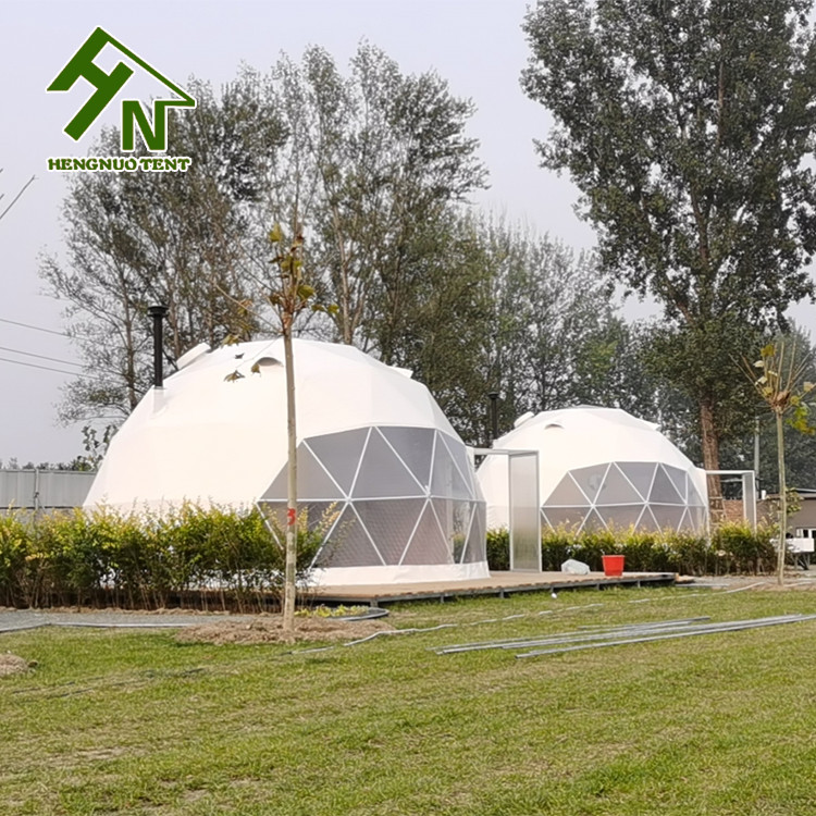 6m Diameter Waterproof Geo Dome Tent 4 Person Family Hotel Pop Up Igloo Tent