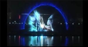 Wholesale Creative Outdoor Digital Laser Water Screen Curtain , Laser Water Fountain Movie from china suppliers