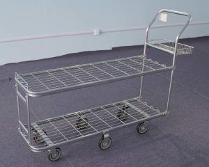 Wholesale Rolling Wire Trolley Cart , Supermarket Shopping Trolley For Warehouse from china suppliers