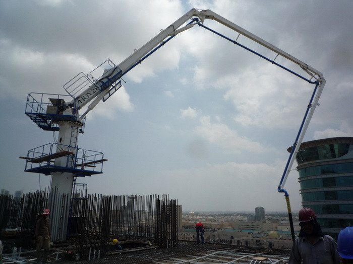 Stationary Placing Boom Pressure Concrete Pump Floor Mounted