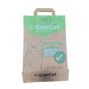Wholesale Biodegradable Kraft Paper Bags For Cat Litter Packaging Custom Print from china suppliers