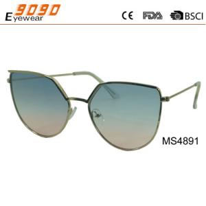 Wholesale Hot Sale Mirrored Metal Sunglasses , UV 400 protection lens,suitable for men and women from china suppliers
