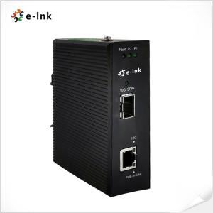 Wholesale Industrial 802.3bt PoE Media Converter 10GBase-X SFP To 10G 5G 2.5G 1G 100M Base-T from china suppliers