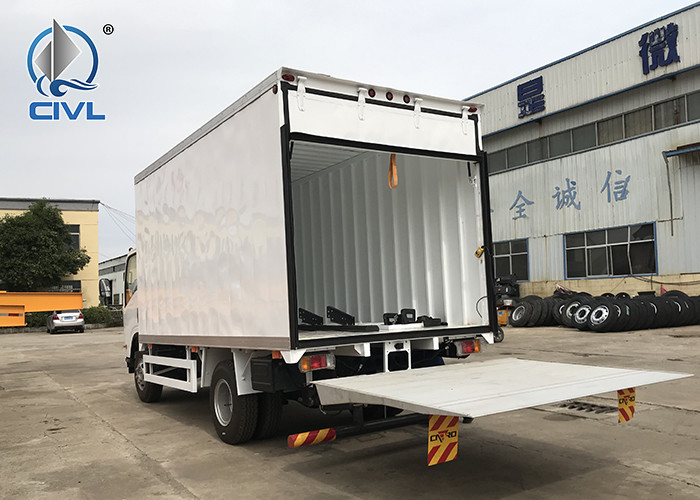 7 Ton Cargo Truck Isuzu Truck Stainless Steel Carriage 139kw Engine Van Truck With Liftgate