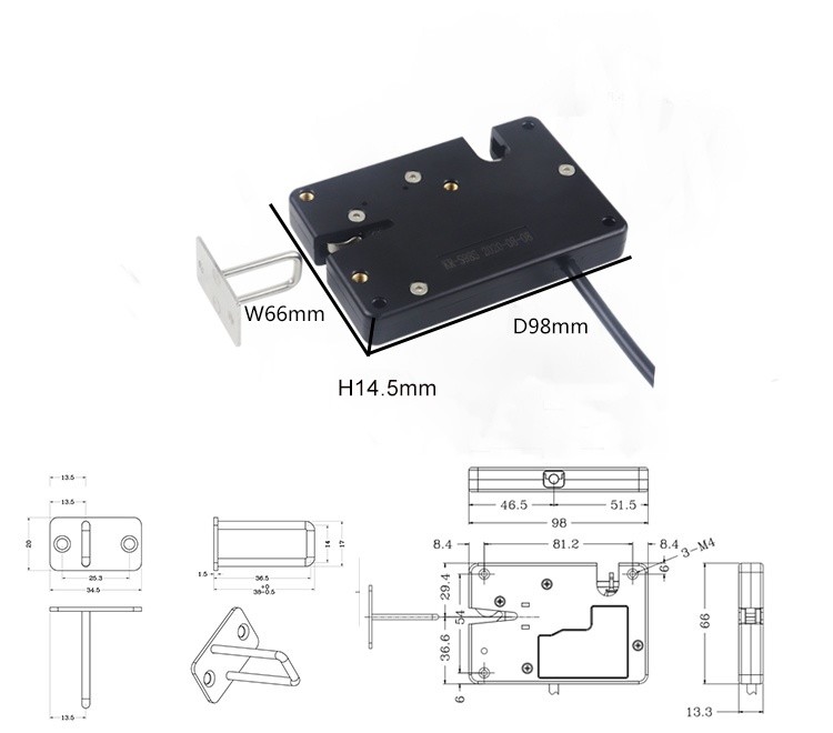 Kerong Intelligent Electronic Metal Cabinet Door Locks For Vending Kiosk
