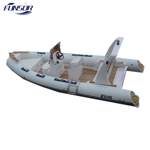 Colorful Rigid Deep V Inflatable Fishing Dinghy Boat Fiberglass Hull 1,2mm PVC