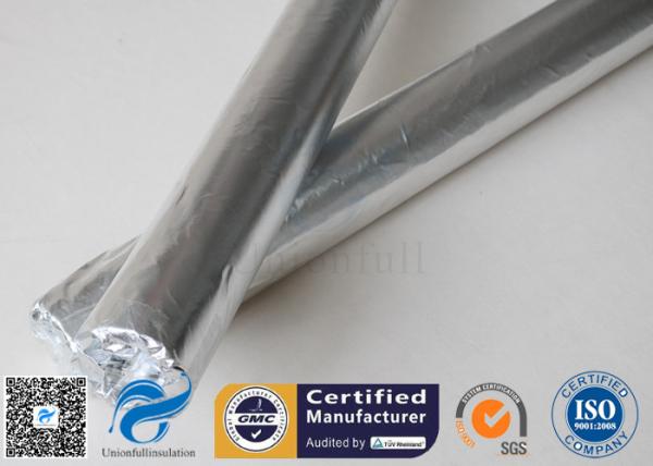 Fire Resistant Silver Coated Fabric Aluminium Foil Fibreglass Cloth 480gsm 0