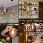 Coloured glass pendant lights For Kitchen Bar Restaurant Lighting (WH-GP-02)
