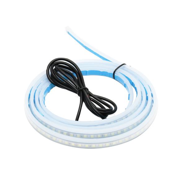 2pcs 12V Flexible Waterproof Car Headlight LED Tube Strip Turn Signal Brake Flow