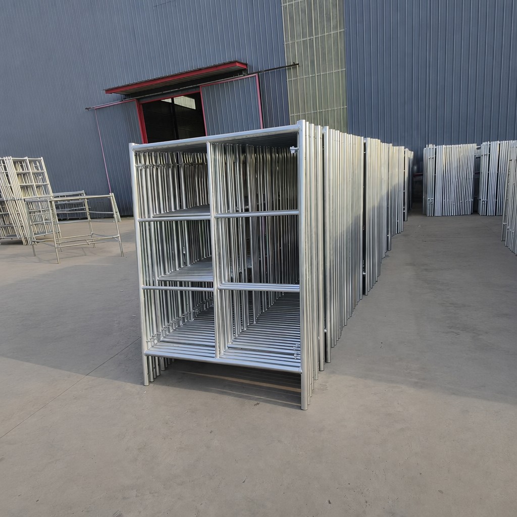 Compact Walk Through Scaffolding Frame Foldable For Indoor Work Areas OEM