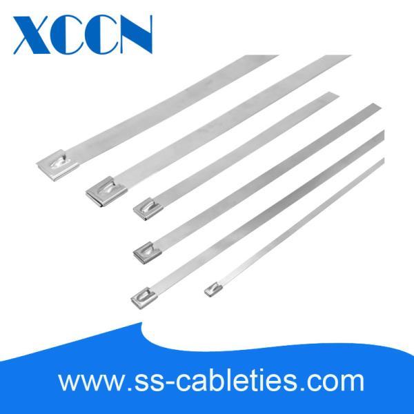 12*0.4*400mm 201,304,316 grade self-locking ball lock stainless steel cable tie