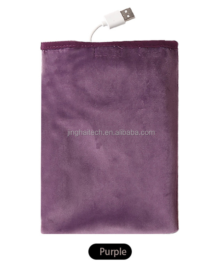 5v Usb Hand Warming Bag Multi Functional Flannel Material 14*20cm