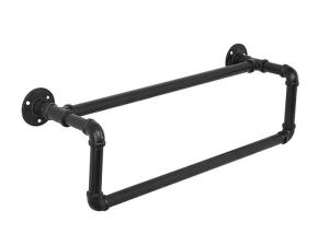 Wholesale Wall Mounted Industrial Pipe Towel Rack Black Towel Bar For Industrial Furniture from china suppliers