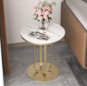 Wholesale Popular Elegant Side Table With Stainless Steel Base Metal Marble Family Use from china suppliers