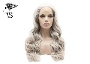 Wholesale Long Gray Synthetic Hair Curly Lace Front Wigs For Celebrity Looksalikes Wigs from china suppliers