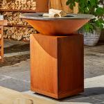 15Inch Prerusted Outdoor Charcoal BBQ Grills Picnic Camping Ceramic Barbeque