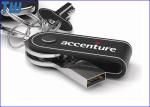 Leather Key Ring Buckle 16GB USB Flash Drive Swivel Metal Cover
