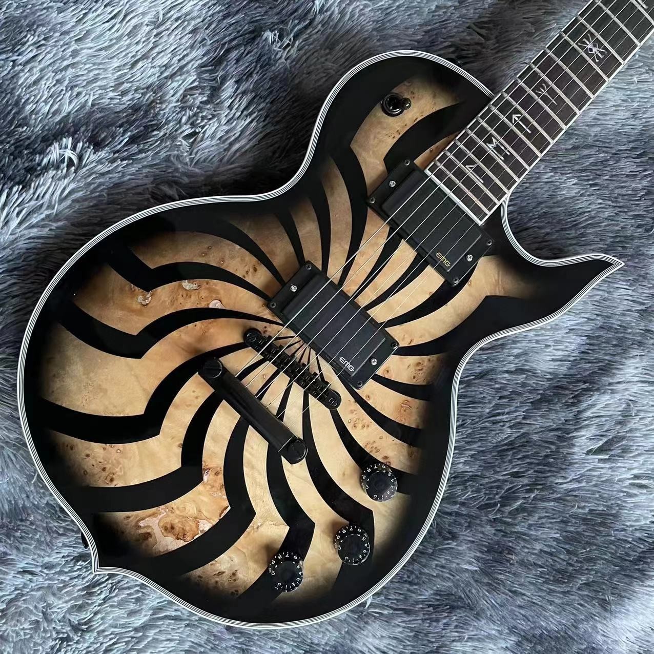 Custom Wylde Audio Odin Grail Charcoal Burst Buzzsaw Electric Guitar Accept OEM