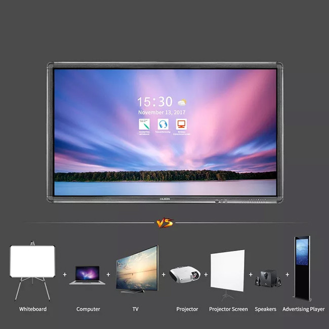 8ms 100 Inch Touch Screen TV Freestanding Smart Interactive Screen