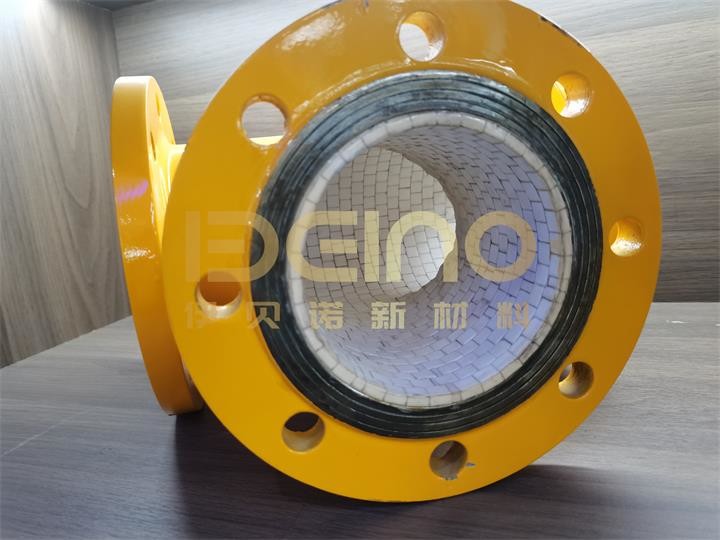 Wear resistant ceramic lined elbow for Power and Steel Industries