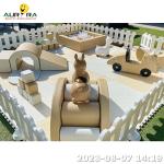 Brown Indoor Soft Play Equipment For Sale White Fence Soft Play For Kids