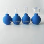 4 Pieces Glass Facial Cupping Set-Silicone Vacuum Suction Massage Cups Anti