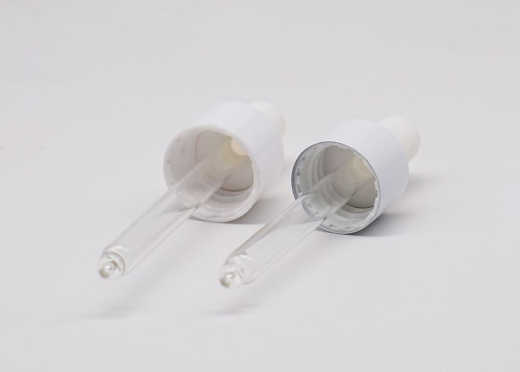 Threaded 18/410 White Essential Oil Dropper Bottle Tops