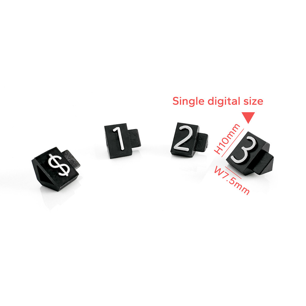 AP3-10-7.5 Triangular Price Tag Cube Number Labels For Adjustable Commodity Boards