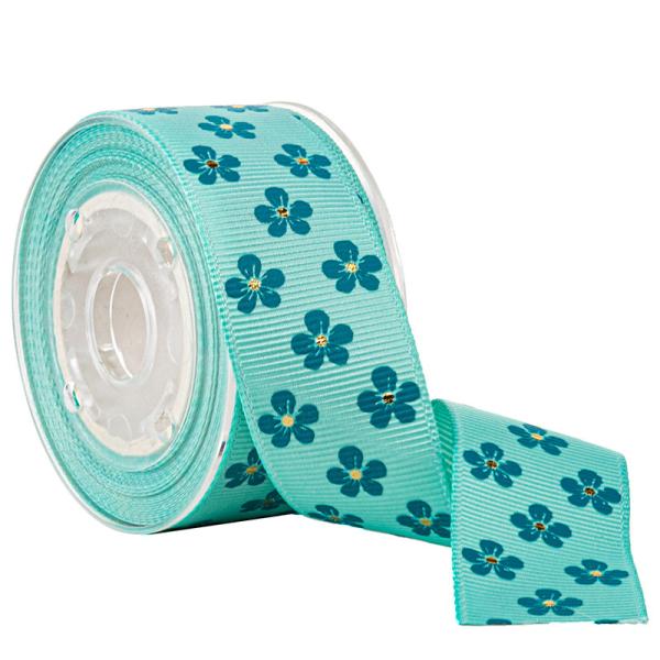 Flower Printed Grosgrain Ribbon , Personalized Grosgrain Ribbon Candy Bag