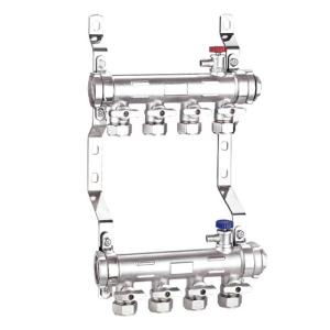 Wholesale Forged Brass Valve Manifold Sand Blast Nickel Plated MF1002-25 HPB57-3 from china suppliers
