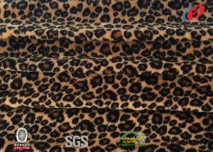 Wholesale Leopard Faux Fur Polyester Velvet Fabric For Fashionable Garment 180GSM from china suppliers