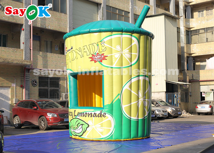 Best Inflatable Tent 5m High PVC Inflatable Lemonade Stand Booth With Blower For Business
