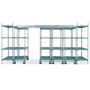 Wholesale 4 Adjustable Hygiene Polymer Overhead Head Track Shelving Unit For Pharmaceutical from china suppliers
